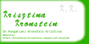 krisztina kronstein business card